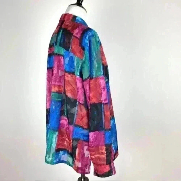 Clothes womens top size 1X multicolored Paisley - Picture 5 of 10
